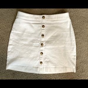 White button up skirt